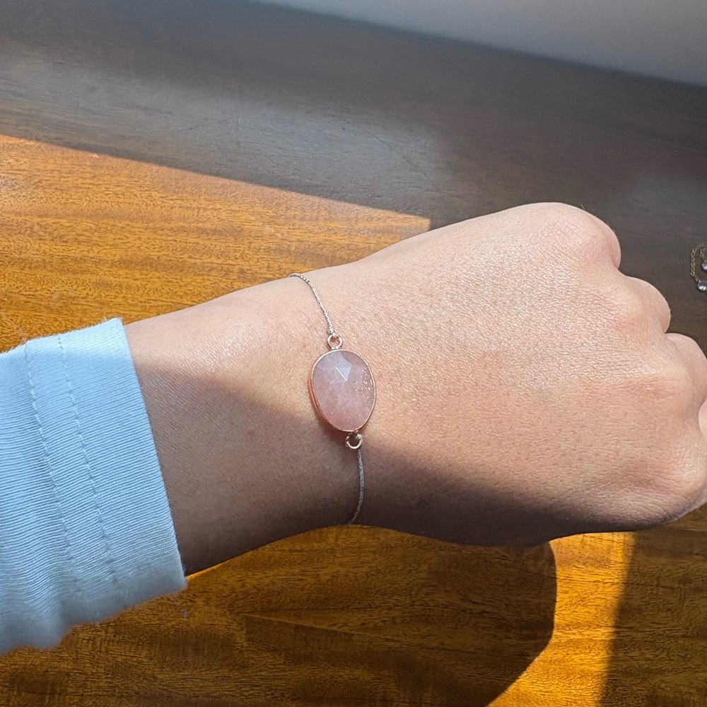 Elegant Pink Stone Bracelet